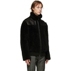 Neil Barrett Black Shearling and Leather Jacket