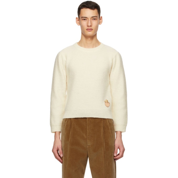 Gucci Off-White Knit Wool Crop Sweater Gucci
