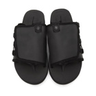 Fumito Ganryu Black Suicoke Edition Silicon Slip-On Sandals