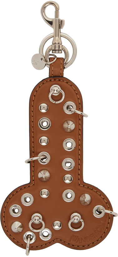 Photo: JW Anderson Brown Leather Studded Penis Keychain