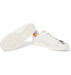 adidas Originals - Keith Haring Stan Smith Embroidered Leather Sneakers - Off-white