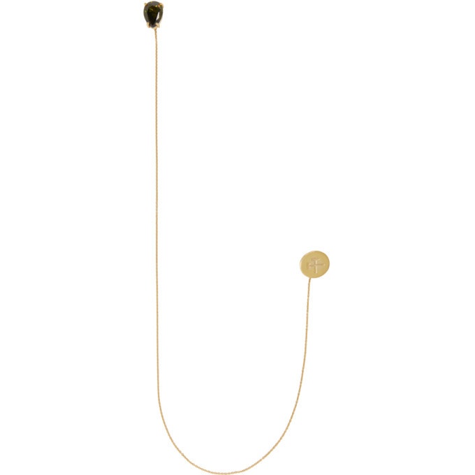 Photo: GmbH Gold Long Pin Stone Earrings