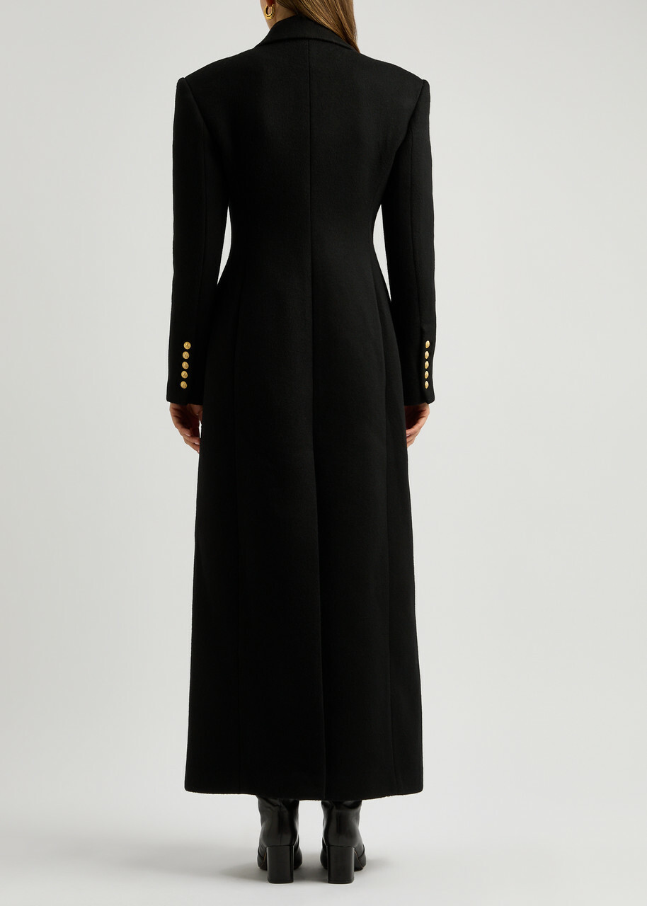 Balmain Wool and Cashmere-blend Coat Black Balmain