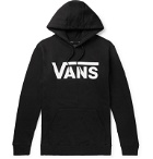Vans - Logo-Print Fleece-Back Cotton-Jersey Hoodie - Black