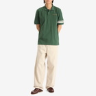 Palmes Men's Global Pique Polo Shirt in Dark Green