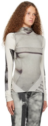 ELLISS Gray Sculpted Long Sleeve T-Shirt