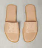 Christian Louboutin CL embossed leather slides