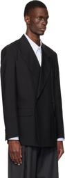 mfpen Black Double Breasted Blazer