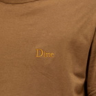 Dime Men's Classic Small Logo T-Shirt in Brown