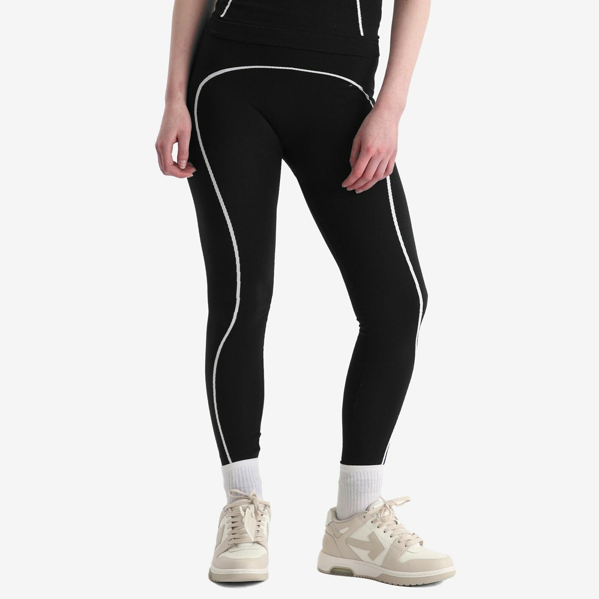 Off-White Women's Stamp Seamless Leggings in Black White