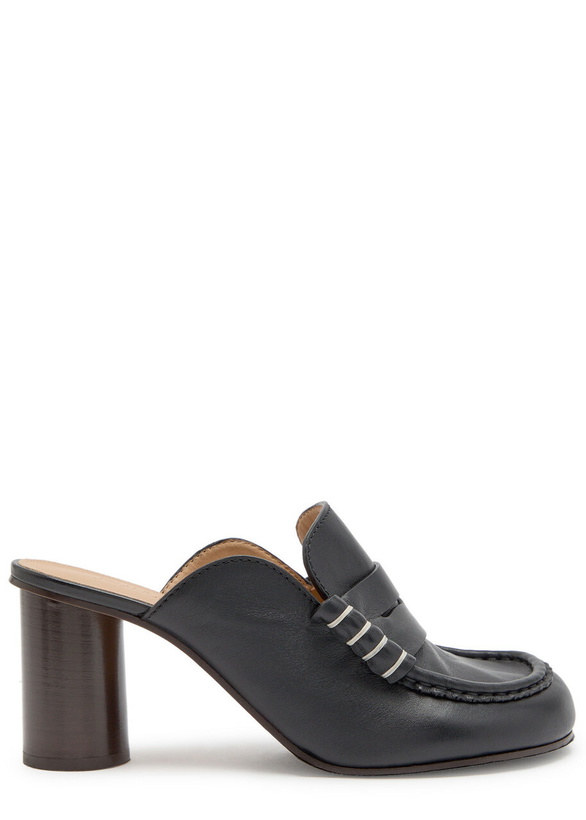 Photo: JW Anderson 70 Leather Loafer Mules Black