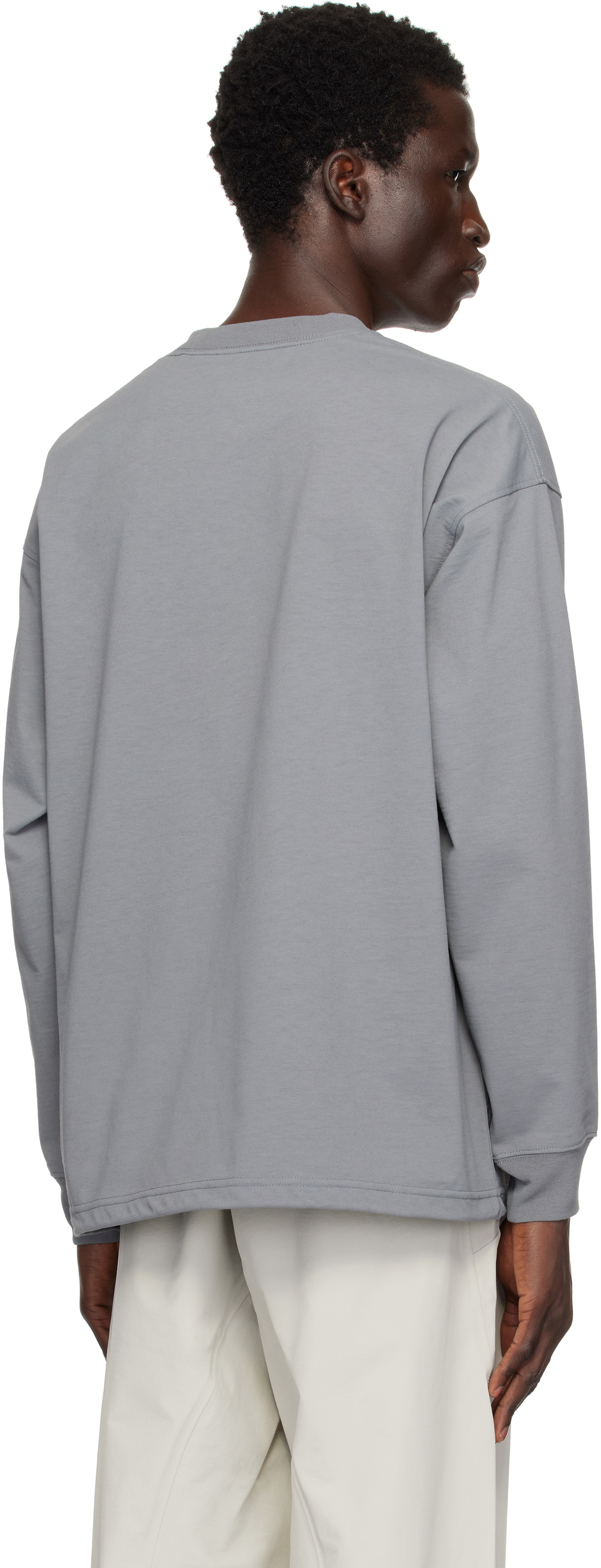 DAIWA PIER39 Gray Tech Crew Neck T-shirt
