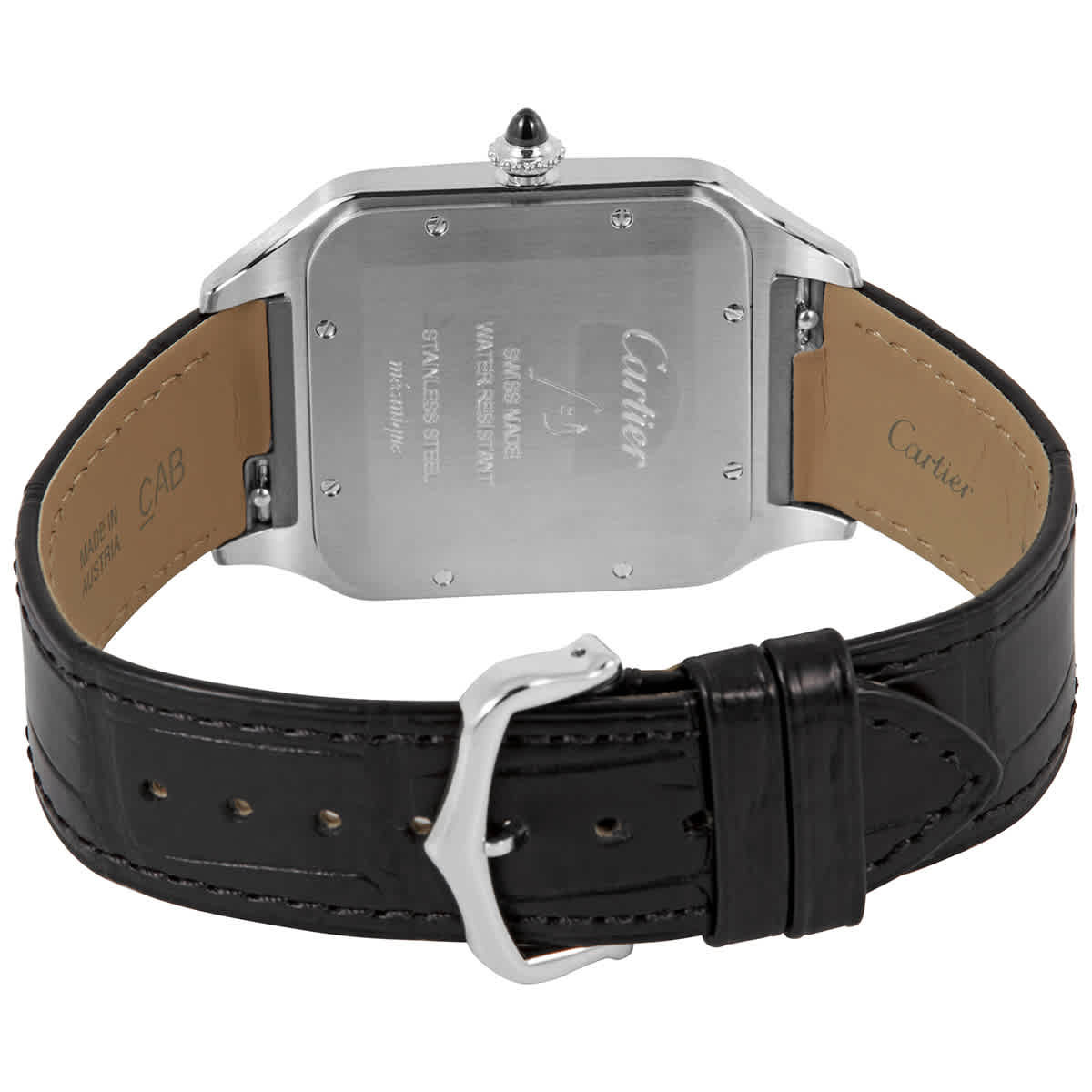 Cartier Santos-Dumont XL Hand Wind Silver Dial Mens Watch W2SA0017
