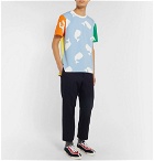 Thom Browne - Printed Cotton-Jersey T-Shirt - Blue