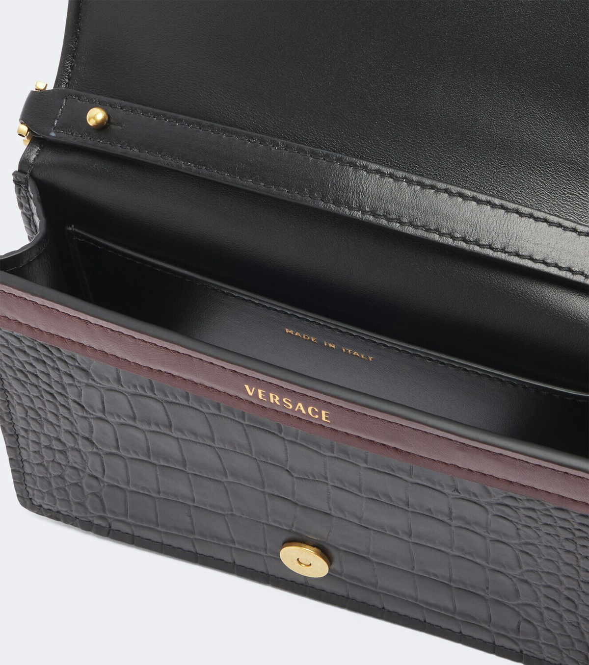 Versace Emblème Mini leather crossbody bag