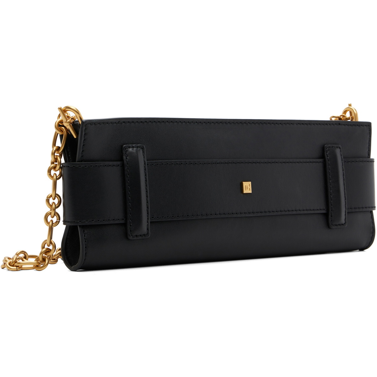BALMAIN Black Anthem Smooth Leather Clutch