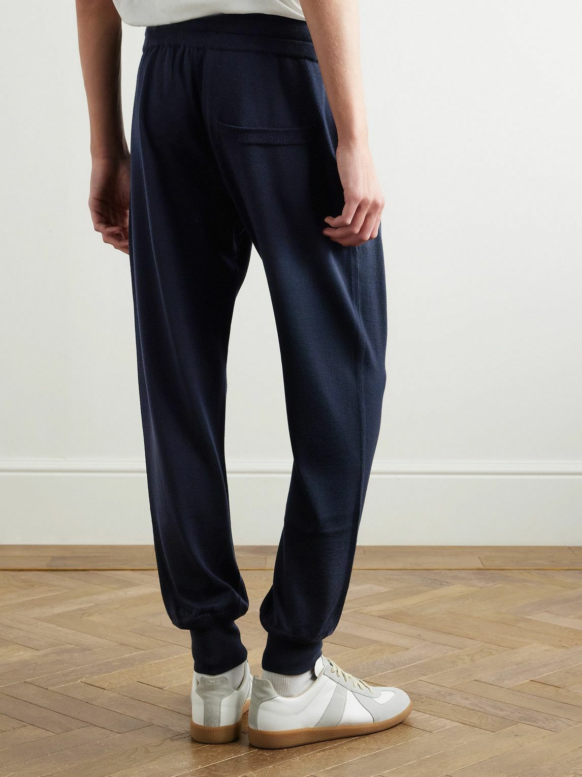 Dolce&Gabbana - Logo-Appliquèd Wool Sweatpants - Blue
