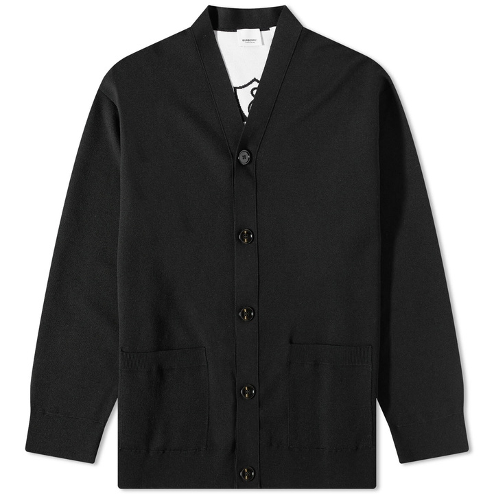 Photo: Burberry Men's Chesterfield Back Logo Cardigan in Black