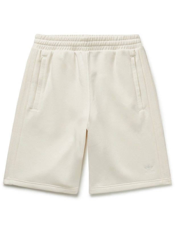 Photo: adidas Originals - Adicolor 3 Stripes Logo-Embroidered Cotton-Blend Jersey Shorts - Neutrals