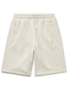 adidas Originals - Adicolor 3 Stripes Logo-Embroidered Cotton-Blend Jersey Shorts - Neutrals