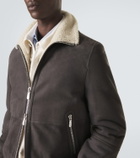 Brunello Cucinelli Cashmere-trimmed shearling blouson jacket