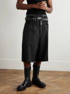 Moncler Genius - A$AP Rocky Wide-Leg Shell-Trimmed Canvas Shorts - Black