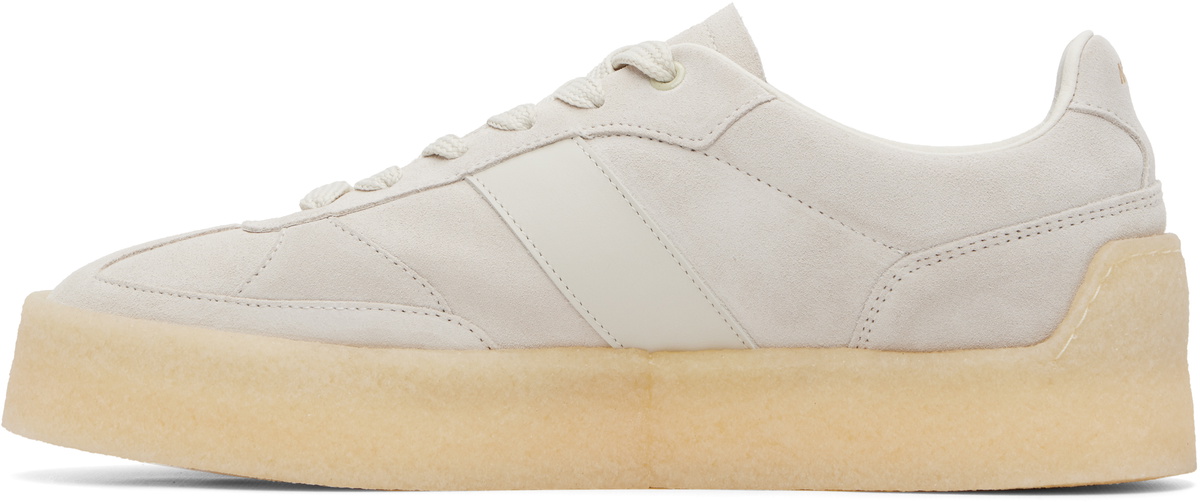 Hugo Off-White Suede Side Stripe Sneakers