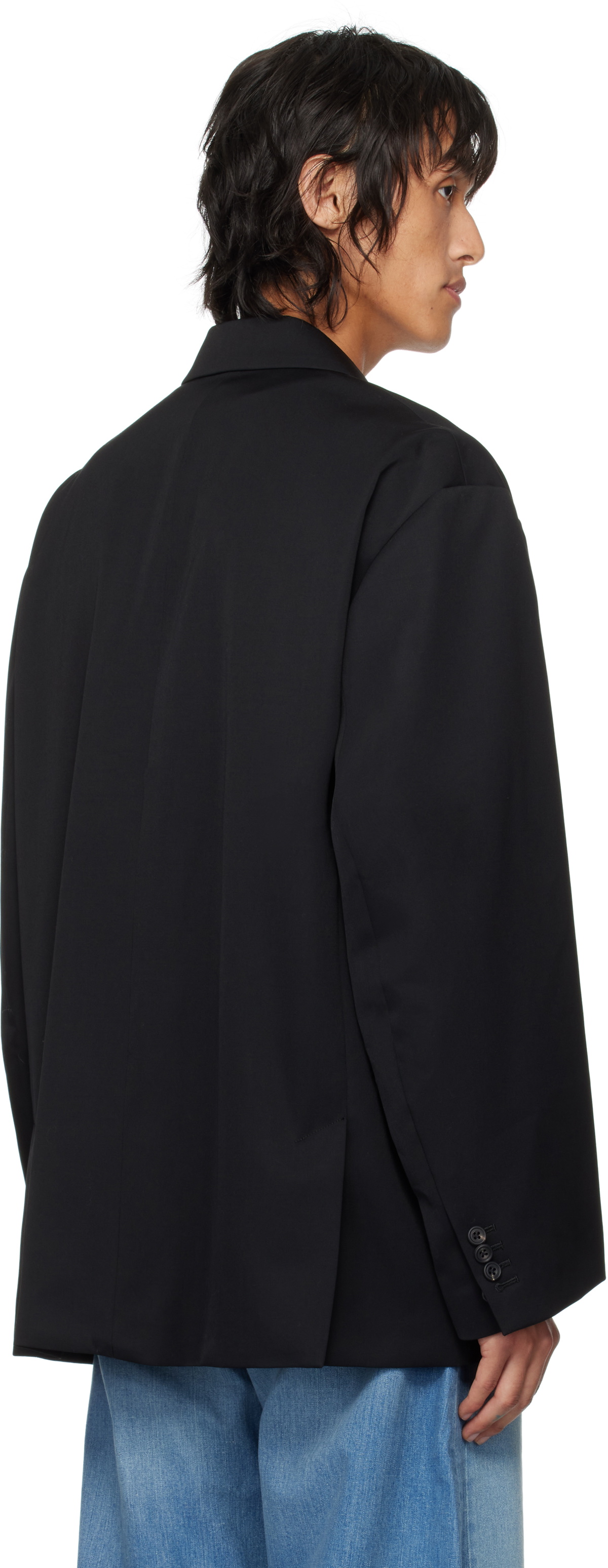 stein Black Oversized Double Breasted Blazer Steinhausen