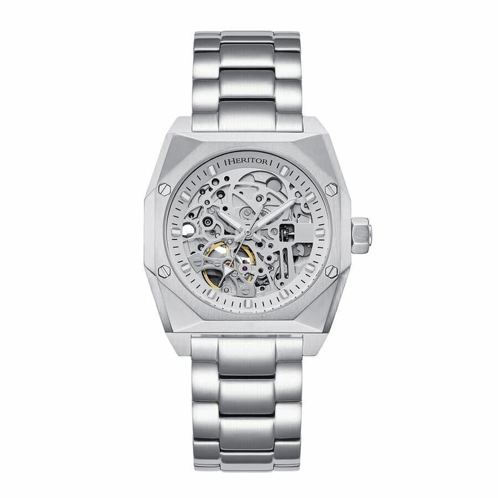 Photo: Heritor Elliott Automatic Silver Dial Mens Watch HERHS4005