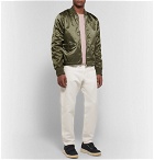 Officine Generale - Satin Bomber Jacket - Army green