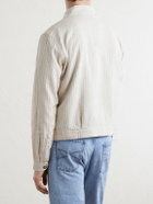Oliver Spencer - Witley Striped Cotton and Linen-Blend Jacket - Neutrals