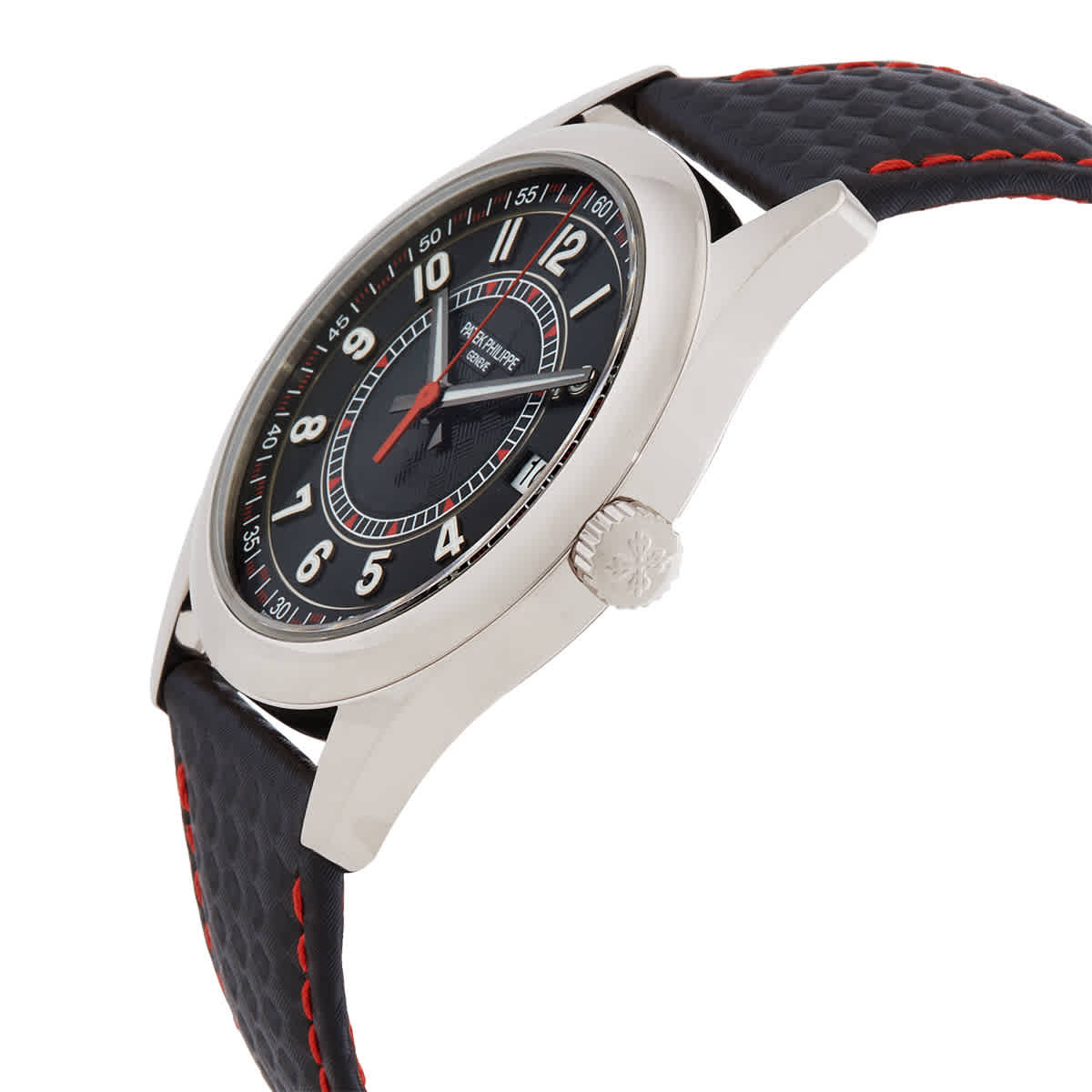 Patek Philippe Calatrava Red Automatic Black Dial Watch 6007G-010
