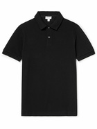 Sunspel - Cotton-Piqué Polo Shirt - Black