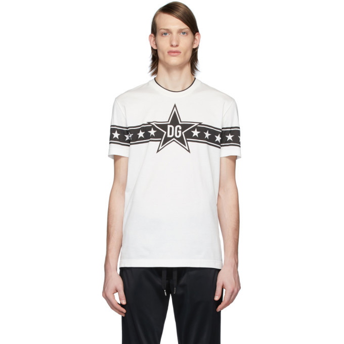 Photo: Dolce and Gabbana White DG Stars Millennials T-Shirt