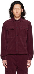 DRAE SSENSE Exclusive Burgundy Flap Pocket Shirt