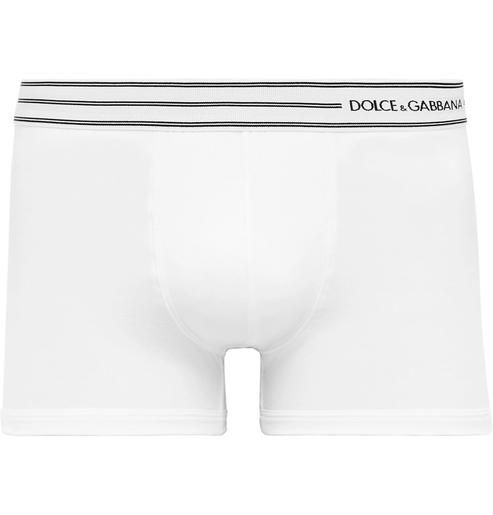 Photo: Dolce & Gabbana - Stretch-Cotton Boxer Briefs - White