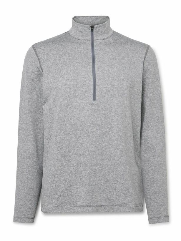 Photo: Lululemon - Stretch Recycled-Jersey Half-Zip Sweatshirt - Gray