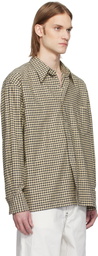 Karmuel Young Yellow & Black Check Square Snap Off Shirt