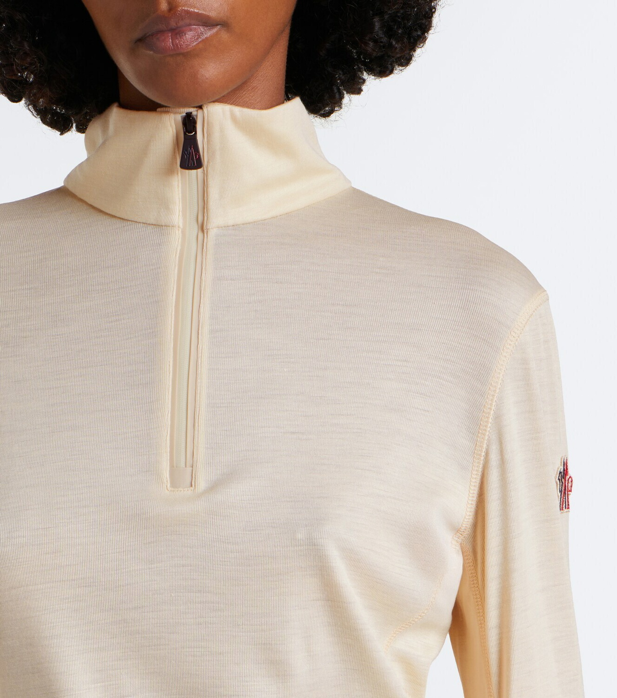 Moncler Grenoble Wool and silk jersey ski top
