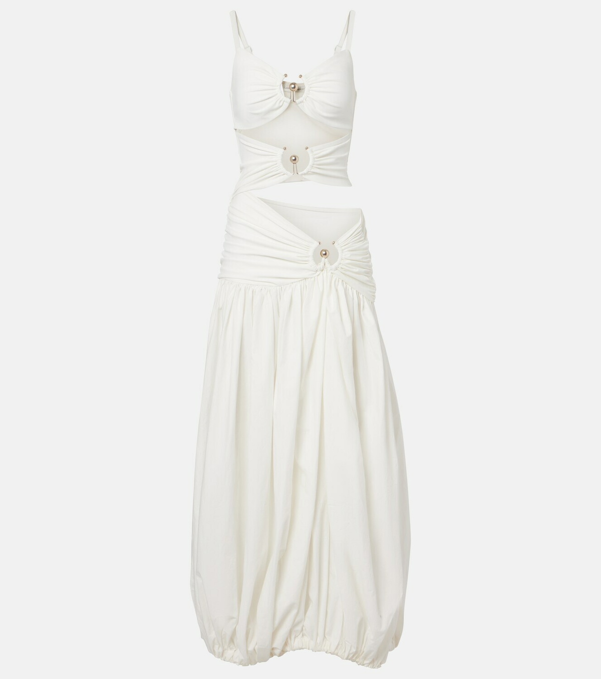Christopher Esber Orbit cutout ruched jersey maxi dress