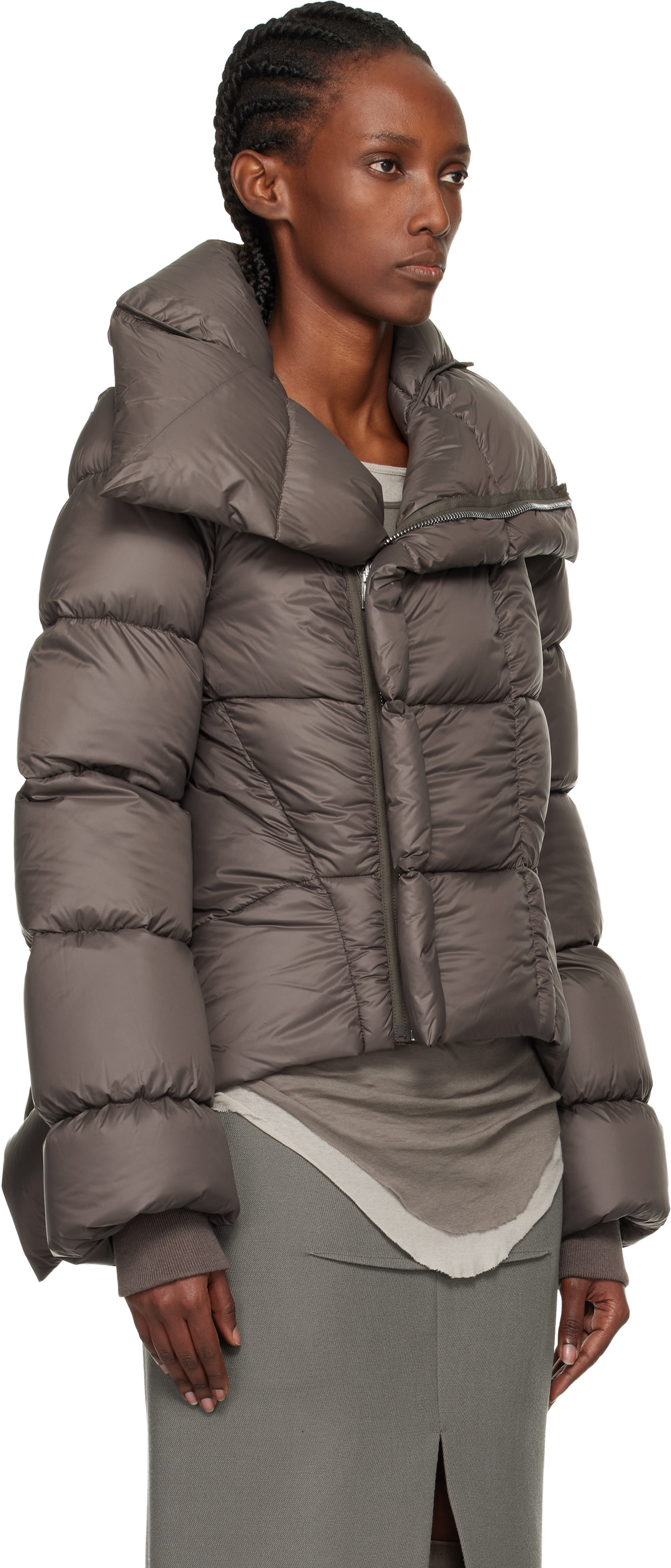 Rick Owens Gray Concordians Naska Duvet Down Jacket