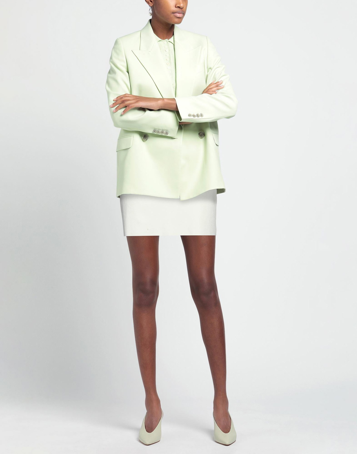 Andreādamo Womens Mini skirt Ivory