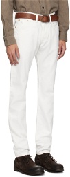 RRL White Slim-Fit Jeans