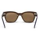 Cutler and Gross - Two-Tone D-Frame Acetate Sunglasses - Dark brown