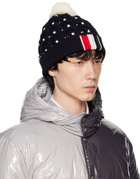 Thom Browne Navy Cable RWB Striped Beanie