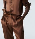 Rubinacci Reversible silk straight pants