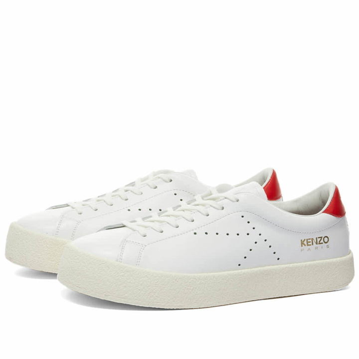 Photo: Kenzo Men's Swing Lace up Sneakers in White/Red