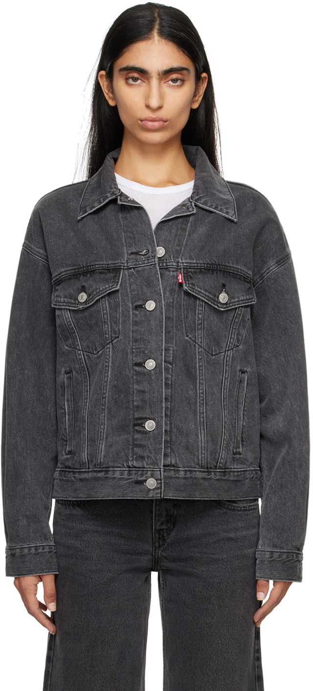 Levi's Black 90s Denim Trucker Jacket Levi's Red