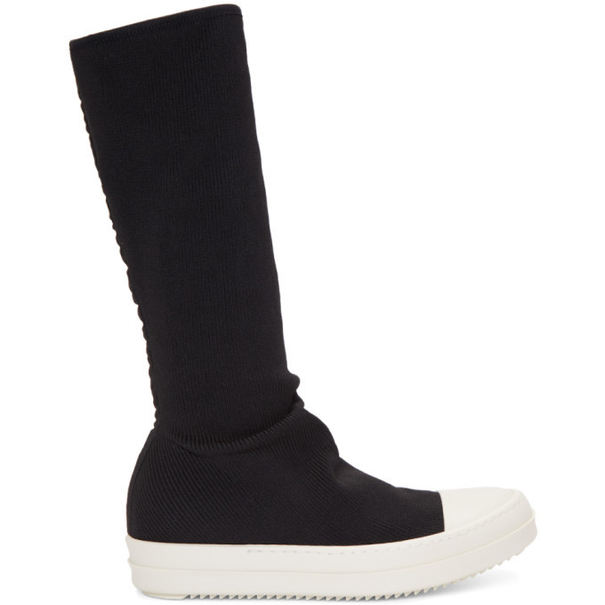 Photo: Rick Owens Drkshdw Black Sock High-Top Sneakers