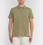 Sunspel - Riviera Slim-Fit Cotton-Mesh Polo Shirt - Men - Green
